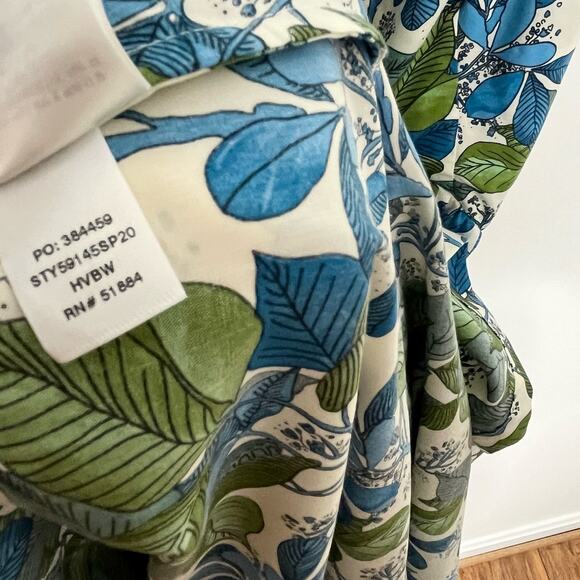 Patagonia Pataloha Womens Strappy Maxi Dress XL Blue Green Floral V Neck Pockets - Picture 15 of 15